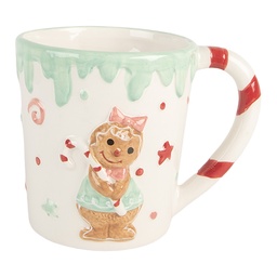 [6CEMU0195] Mug Blanc Vert 13x10x10 cm / 400 ml
