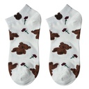 Chaussettes Blanc Marron 36-41