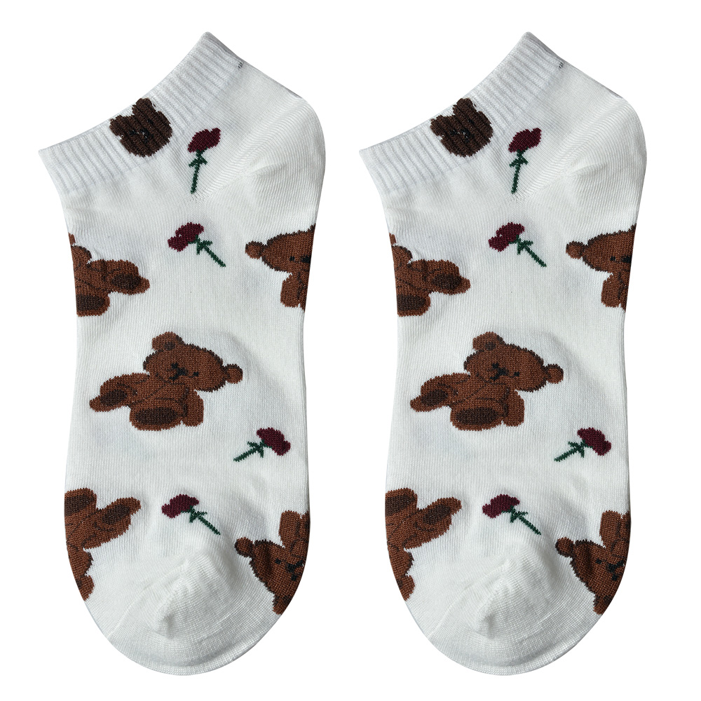 Chaussettes Blanc Marron 36-41