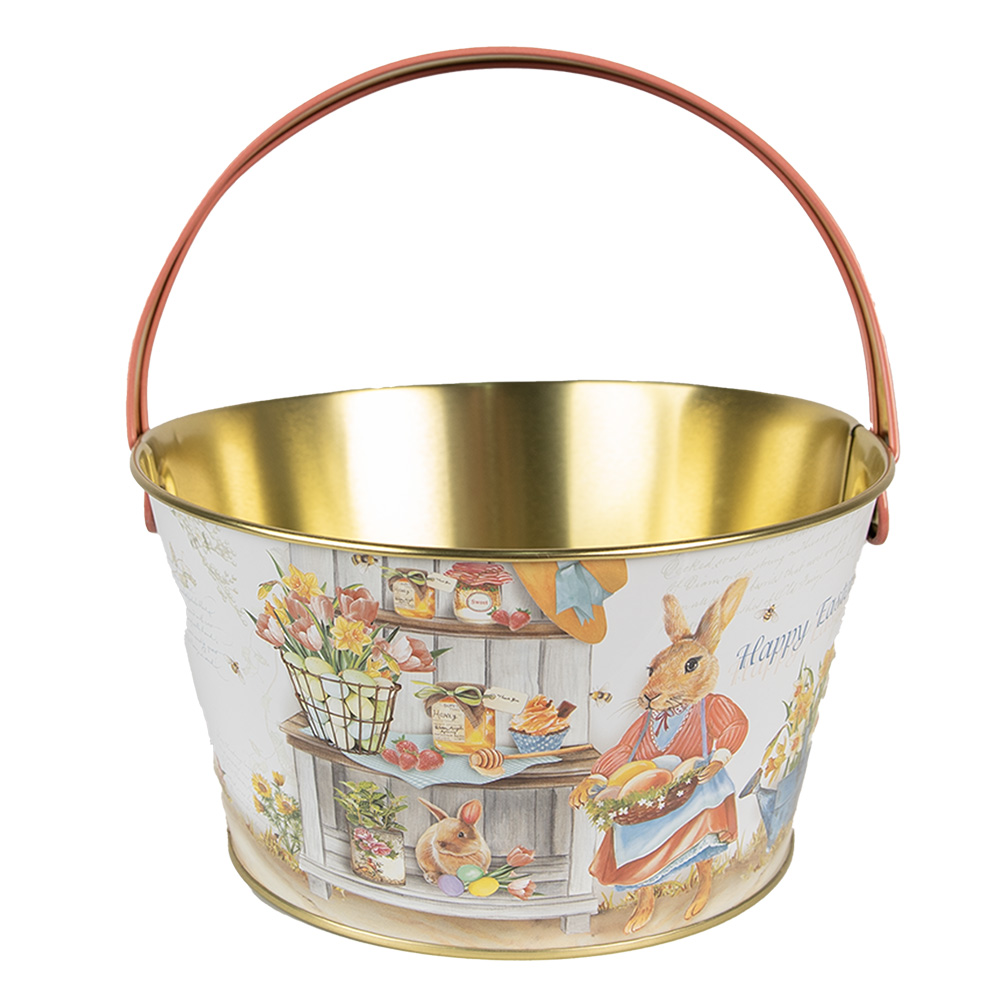 Storage Basket White Blue Red Ø 19x10 cm