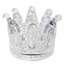 Glass Tea Light Houder Crown Transparent Ø 7x5 cm