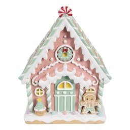 [6PR4263] Decorazione casa Rosa Marrone 20x16x25 cm