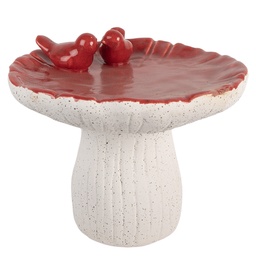 [6TE0581] Decorazione Fungo Bianco Rosso Ø 25x21 cm