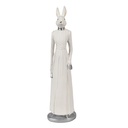 Décoration Lapin Blanc 8x7x28 cm