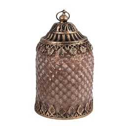[6GL4600] Decorazione con LED Marrone Ø 10x16 cm / 2xAAA