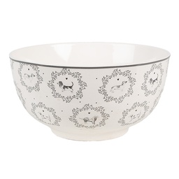 [LGDBO] Soup Bowl White Grey Ø 14x7 cm / 500 ml