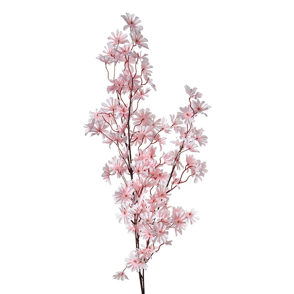 Decoratie tak met bloemen 25x7x113 cm