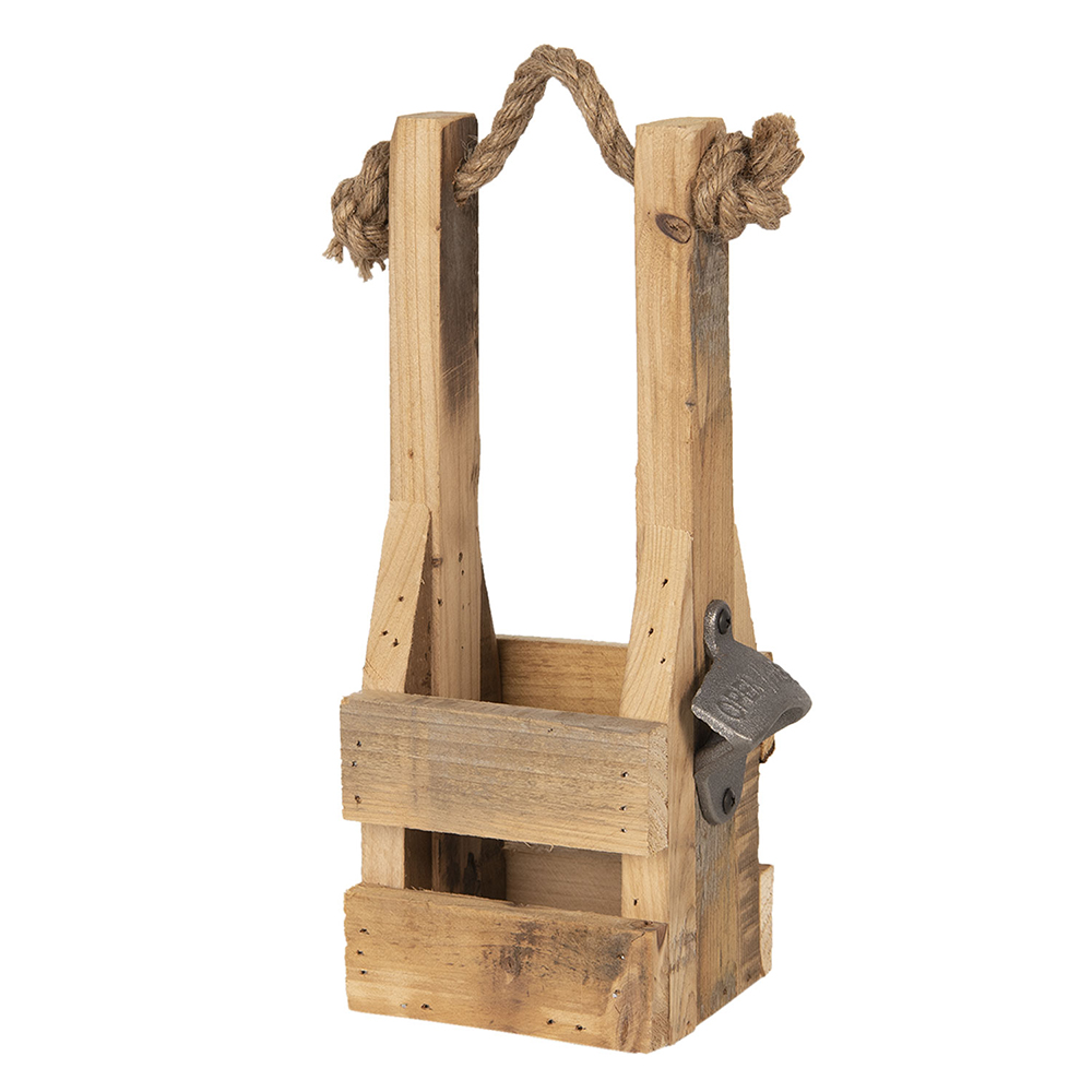 Flessenrek met flessenopener 9x10x29 cm
