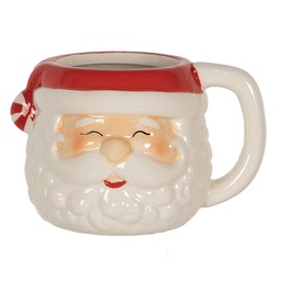 [6CEMU0133] Mug Blanc Rouge 15x11x9 cm / 450 ml