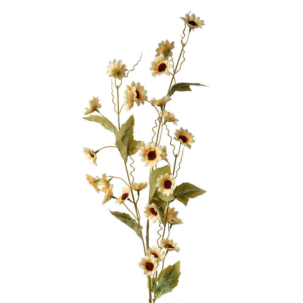 Decoratie tak met bloemen 25x6x107 cm