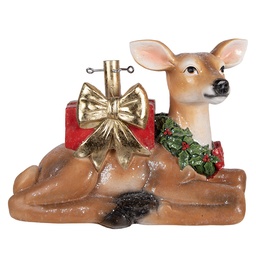 [5PR0229] Christmas tree stand Deer Brown Red 57x25x39 cm