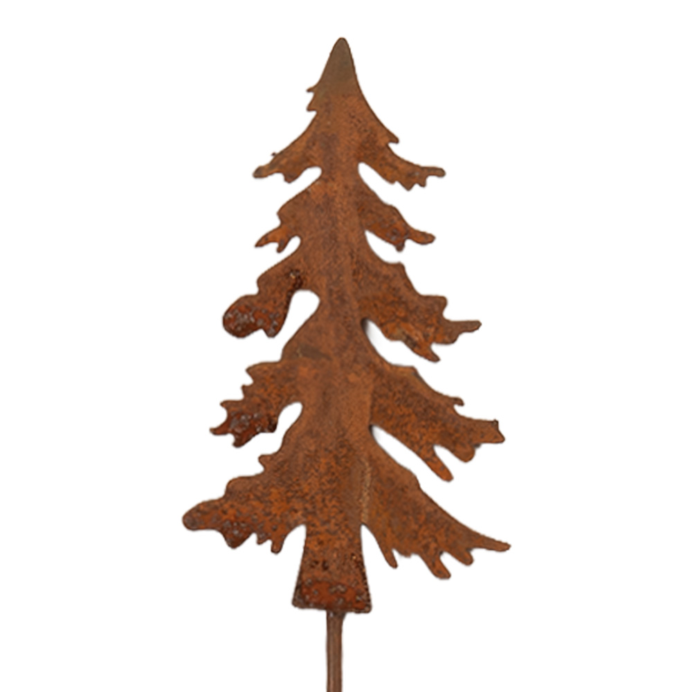 Piquets décoratifs de jardin Arbre de Noël Marron 6x1x34 cm