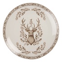 Assiette à dîner Beige Marron Ø 26x2 cm