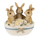 Image de décoration des Lapins Marron Beige 11x9x12 cm