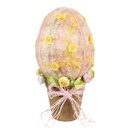 Decoration Statue Pink Yellow Ø 17x33 cm