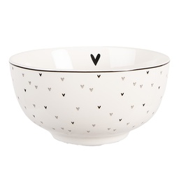 [BHSBO0002] Scodella Bianco Nero Ø 14x7 cm / 500 ml