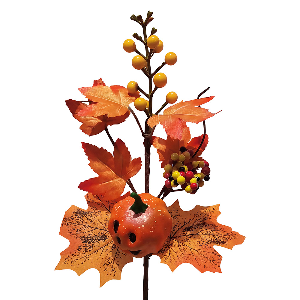 Decoratie tak met pompoen 38 cm