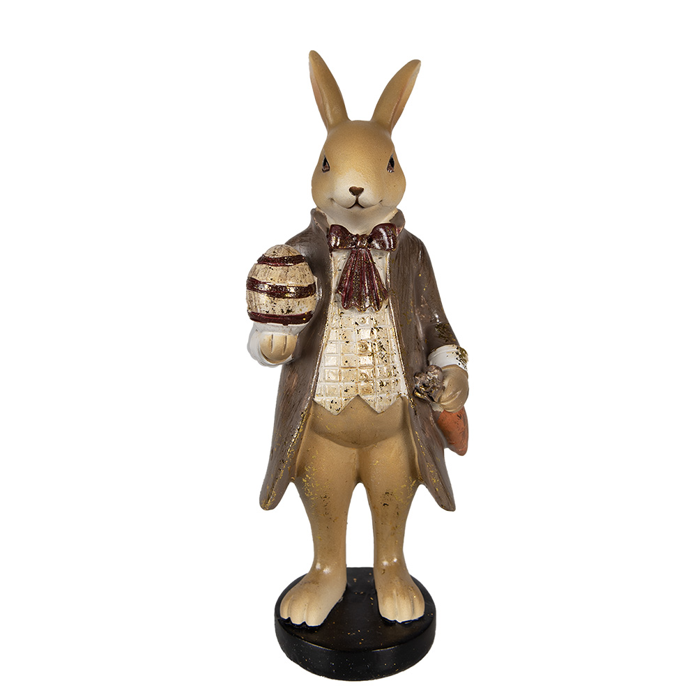 Decoration rabbit Brown Black 8x6x20 cm