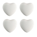 Türknopf 4-er Set Weiß Ø 4x3/6 cm