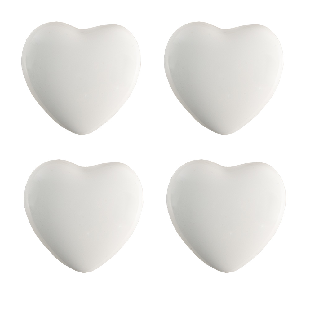 Türknopf 4-er Set Weiß Ø 4x3/6 cm