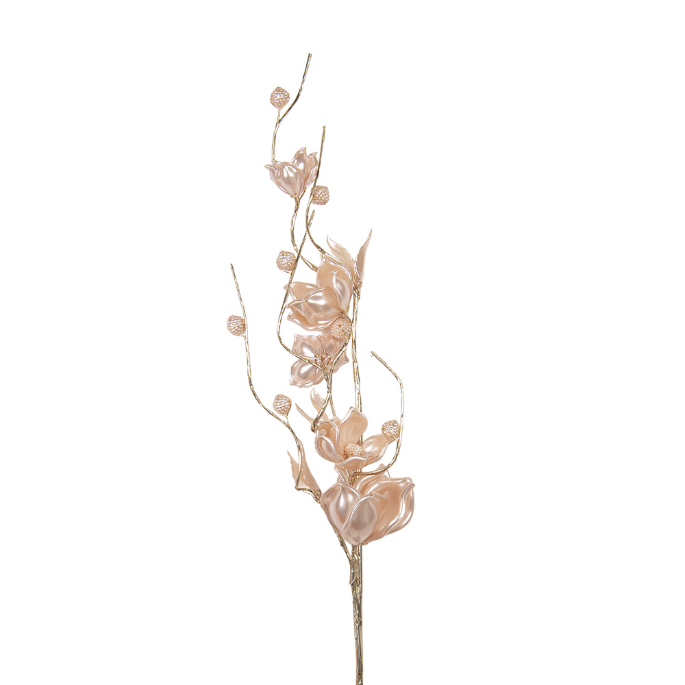 Decoratie tak met bloemen 6x6x62 cm