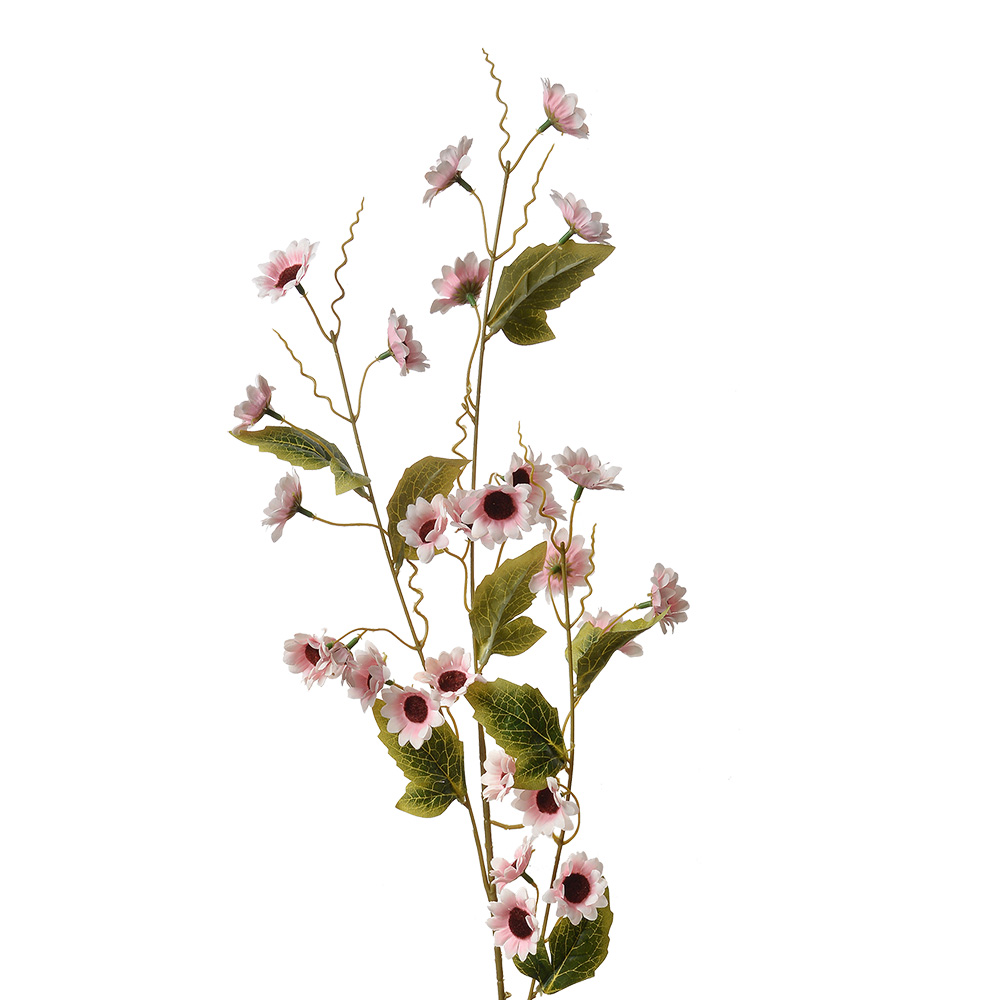 Decoratie tak met bloemen 25x6x107 cm