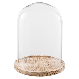 [6GL2171] Glass Cloche Transparent Ø 23x29 cm