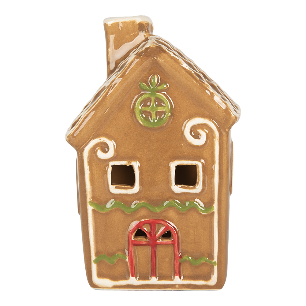 Décoration maison avec LED Marron Blanc 8x8x12 cm