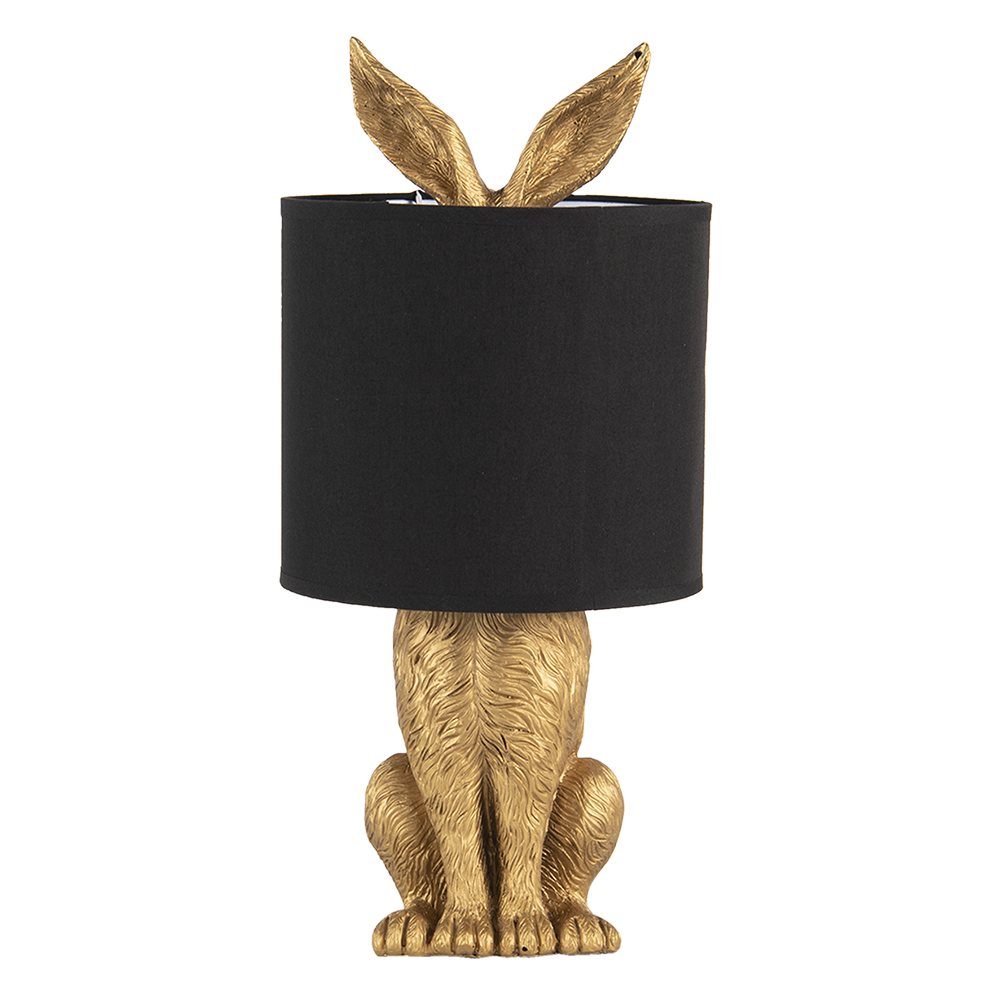 Lampada da Tavolo Coniglio Oro, Nero Ø 20x43 cm E27/max 1x60W