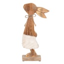 Statua Decorativa Coniglio Marrone, Bianco 18x6x40 cm