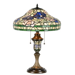 [5LL-1207] Tischlampe Tiffany Ø 46x60 cm E27/max 2x60W