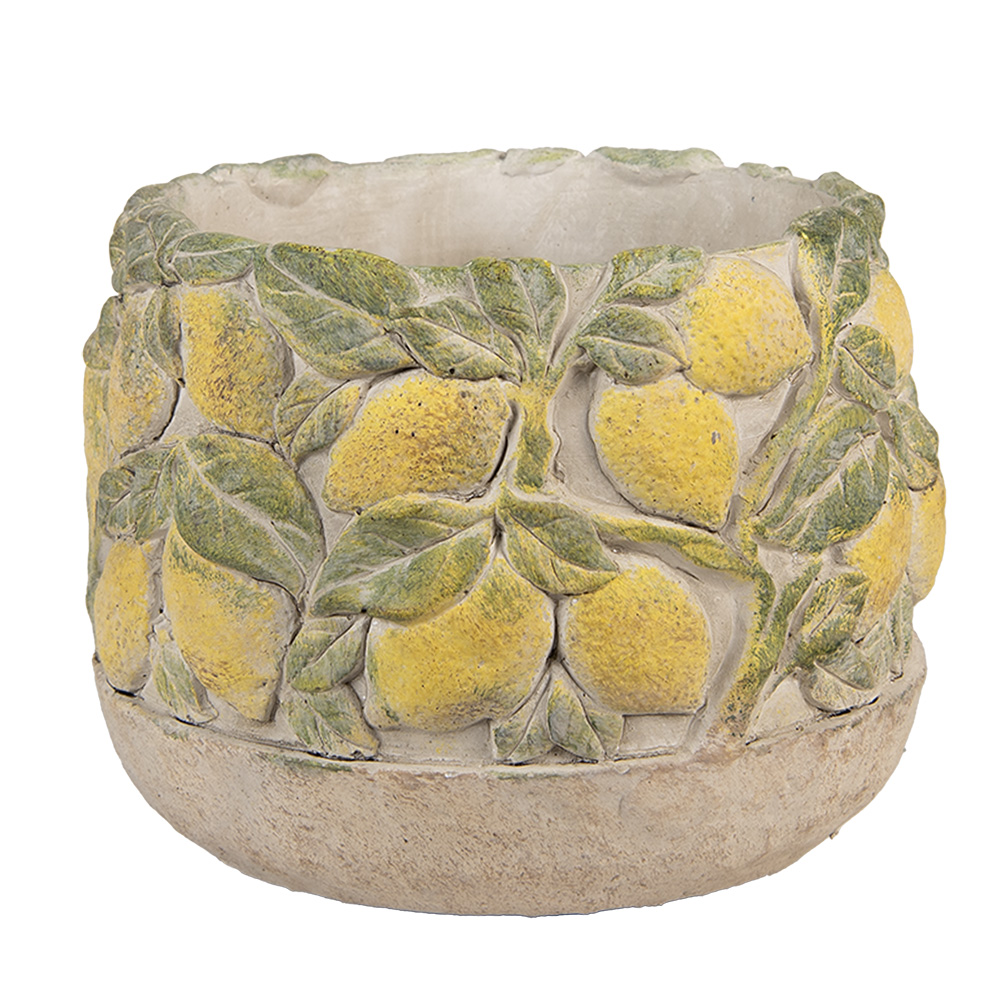Pot de fleurs d'intérieur Beige Jaune Ø 19x15 cm