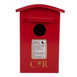[6H2457] Casetta per Uccelli Rosso Bianco 14x12x21 cm