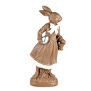 Décoration Lapin Marron Blanc 18x9x39 cm