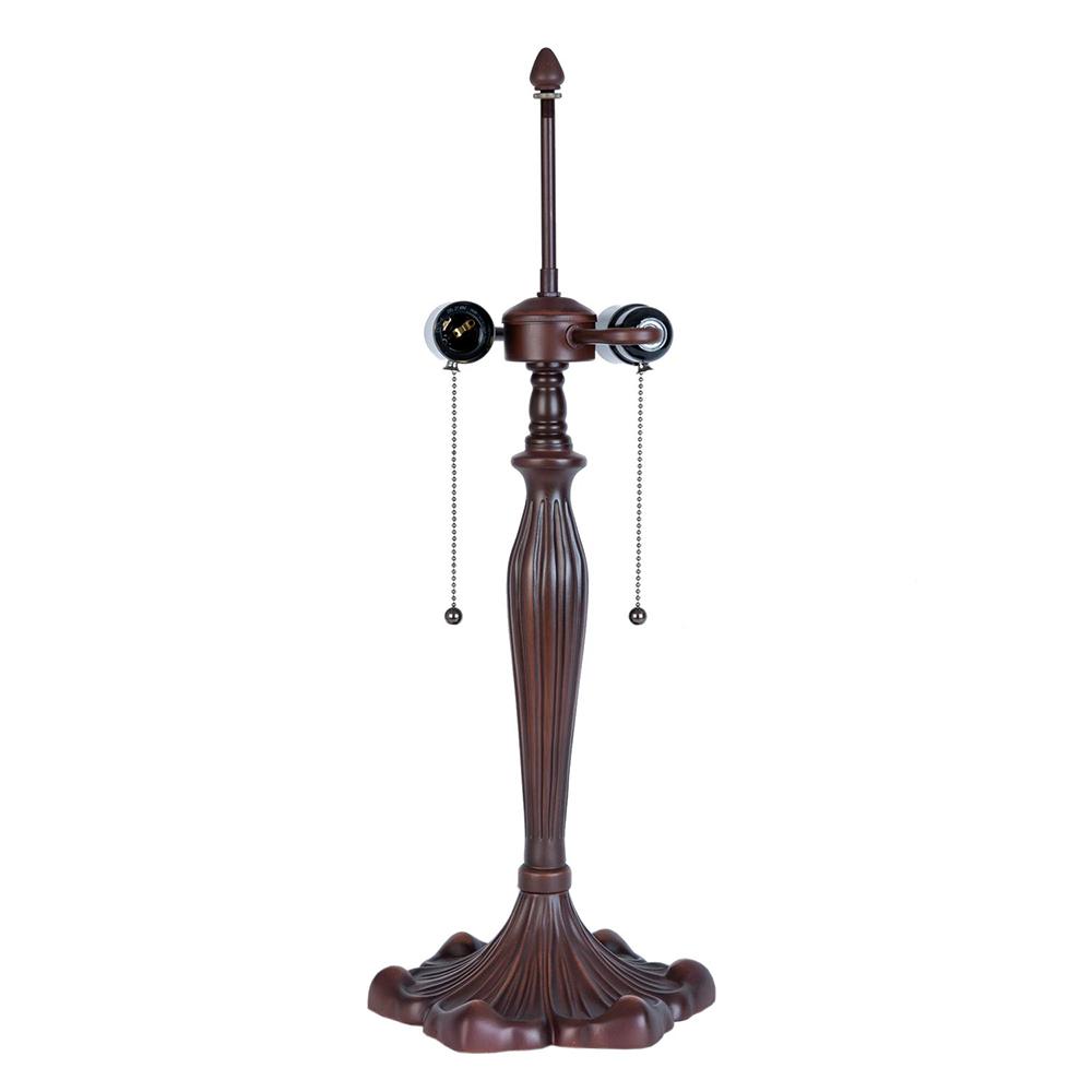 Base Lampada da Tavolo Tiffany Marrone Ø 23x62 cm E27/max 2x60W