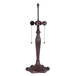 [5LL-5791] Base Lampada da Tavolo Tiffany Marrone Ø 23x62 cm E27/max 2x60W