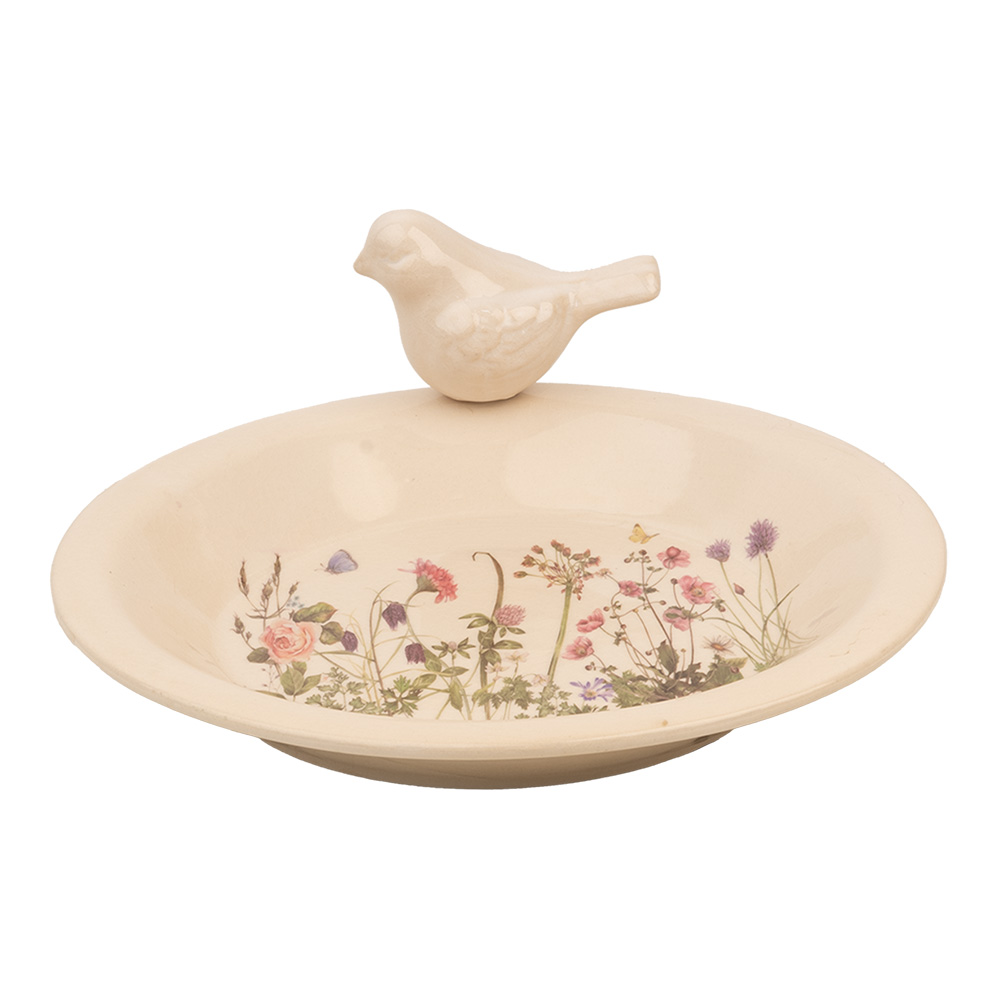 Vogelfütterer Beige Rosa Ø 26x10 cm