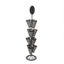 Porte-plantes debout Gris Marron Ø 36x165 cm
