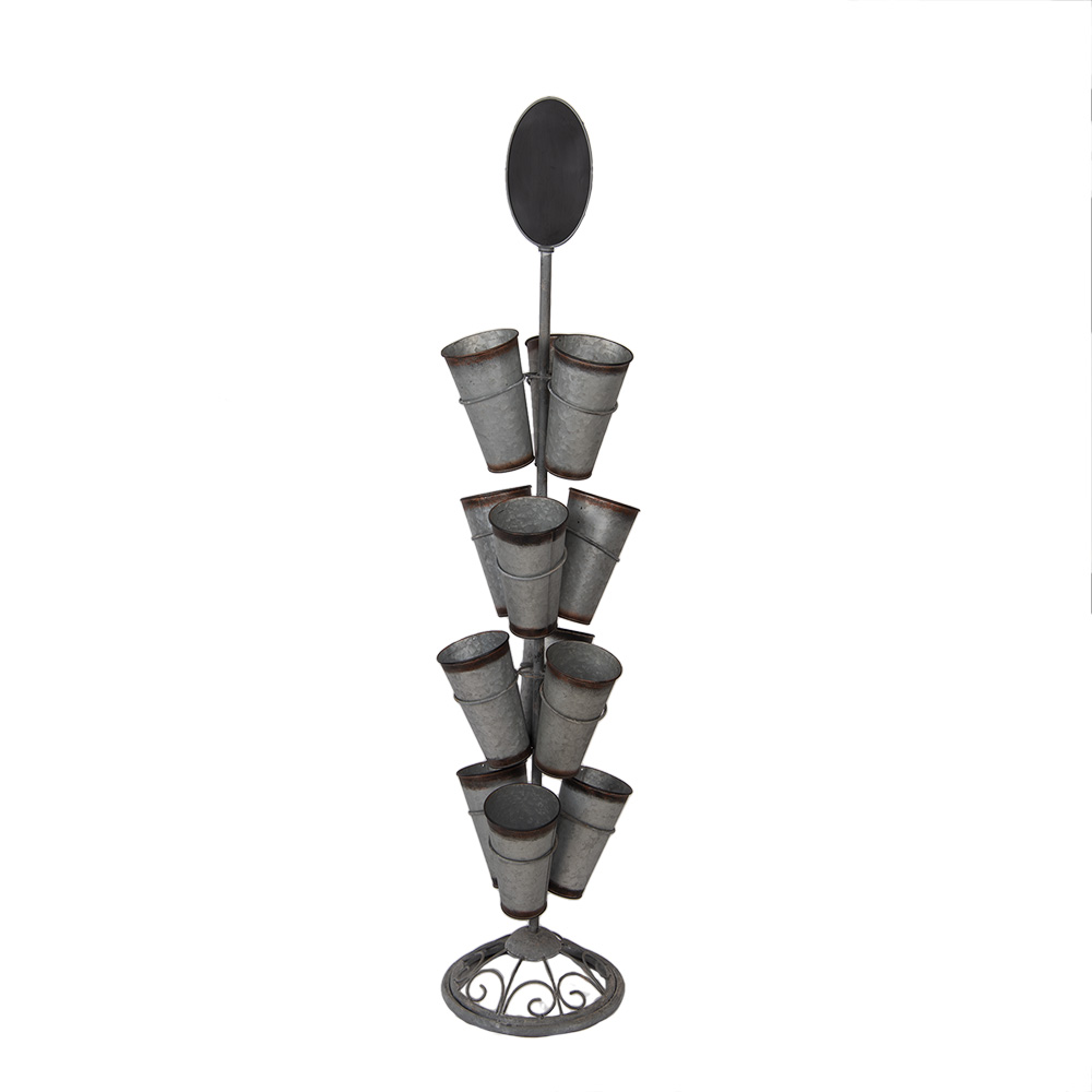 Porte-plantes debout Gris Marron Ø 36x165 cm