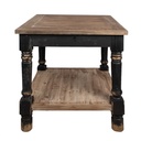 Table Black Brown 80x80x85 cm