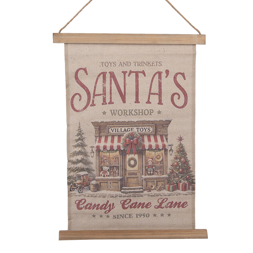 Wandkaart Kerst 40x2x60 cm