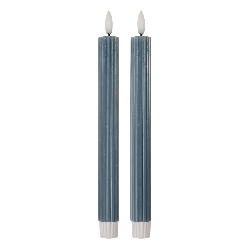 Kaars met LED set van 2 Ø 2x25 cm / 2xAAA