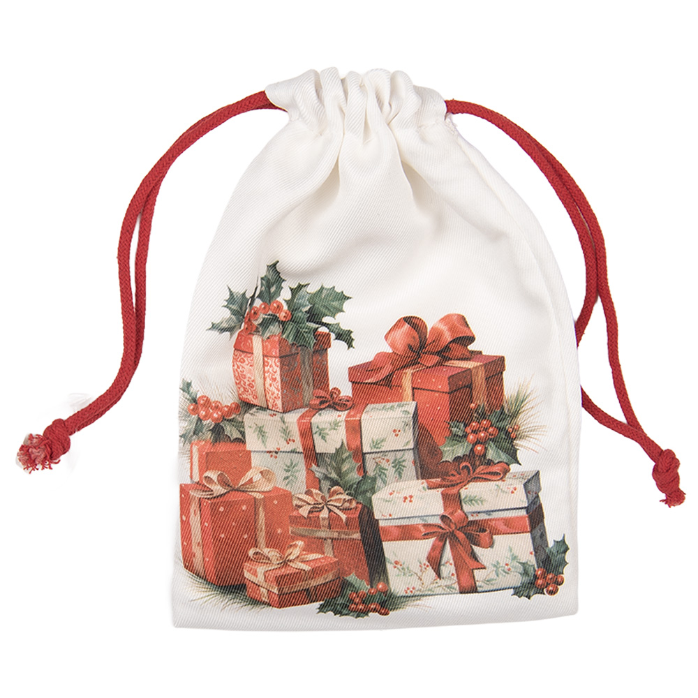 Sac cadeau Blanc Rouge 13x1x20 cm