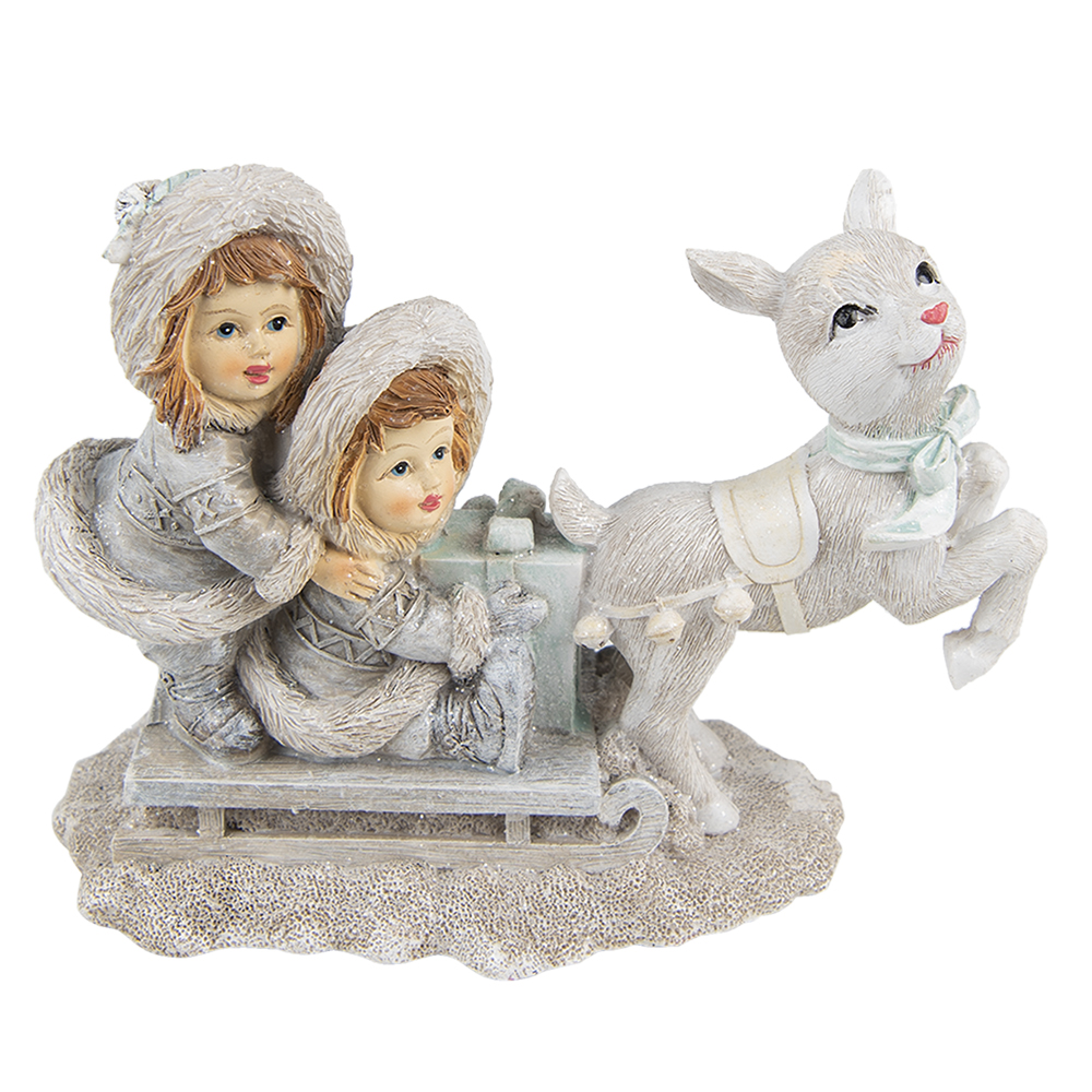 Deko Büste Kinder Grau 16x7x12 cm