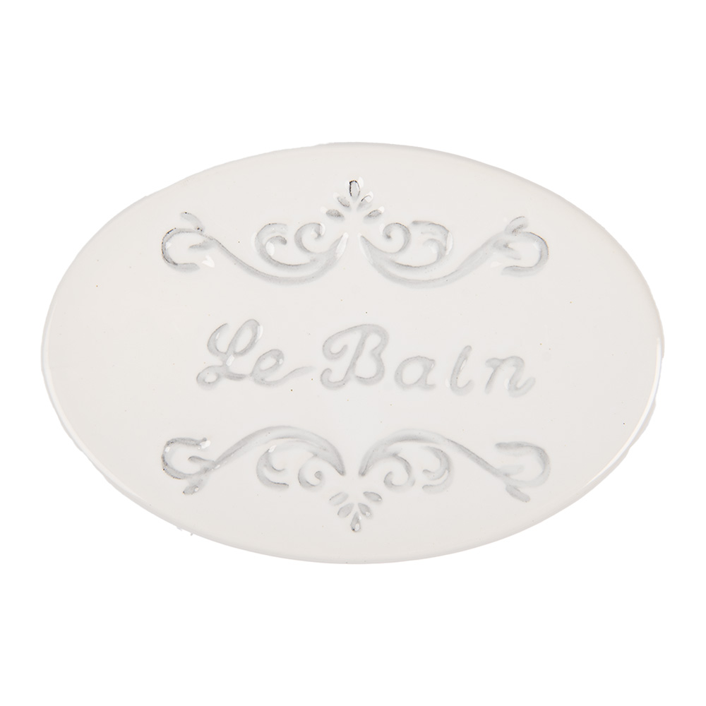 Porte-savon Blanc 13x9x3 cm