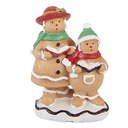 Decoration gingerbread men Brown White 10x6x13 cm
