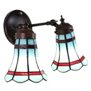Applique Tiffany Bleu, Rouge 30x23x23 cm E14/max 2x25W