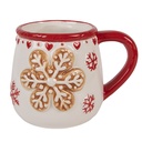 Mug Blanc Rouge 13x10x10 cm / 375 ml