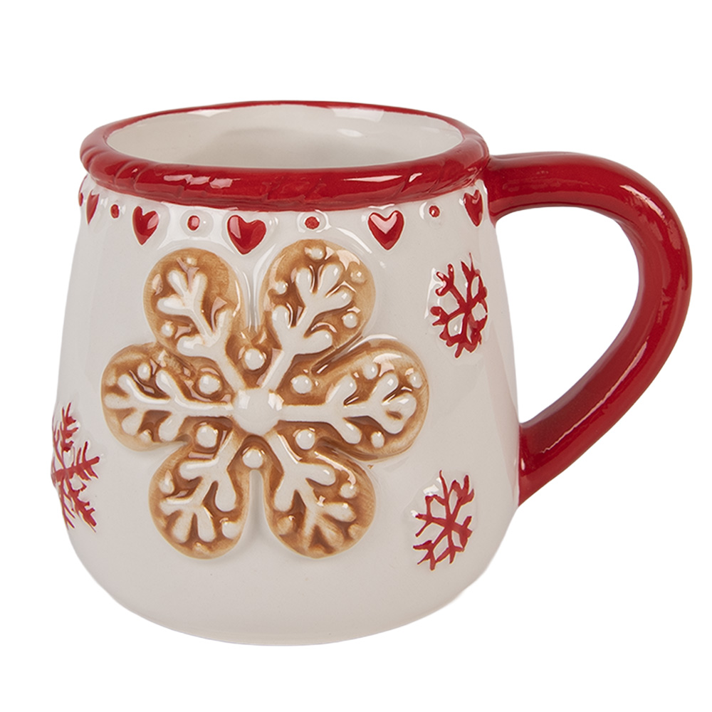 Tazza Bianco Rosso 13x10x10 cm / 375 ml