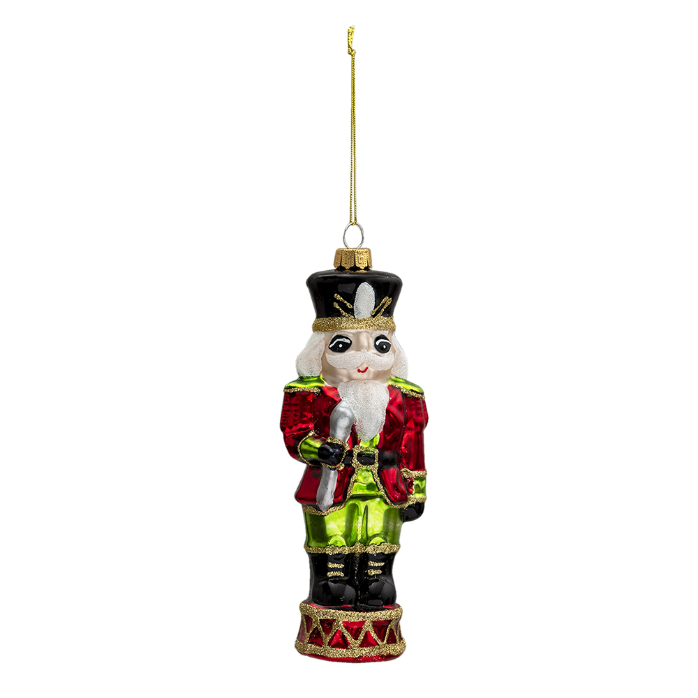 Kerstbal notenkraker 6x4x17 cm